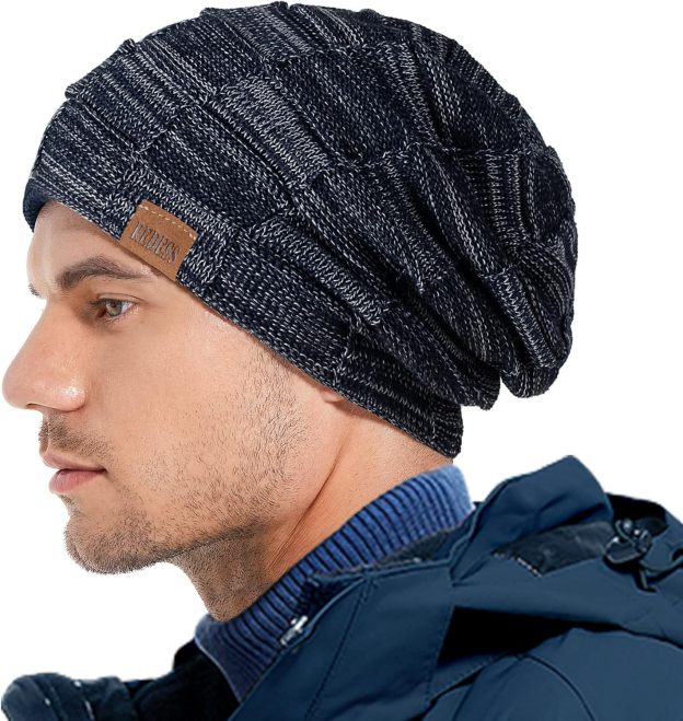  Beanie Hat for Men and Women Winter Warm Hats Knit Slouchy Thick Skull Cap