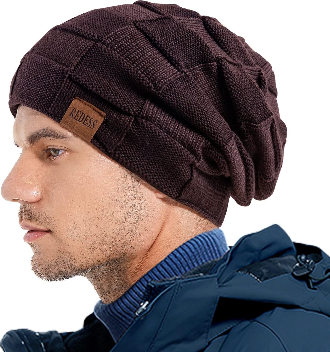  Beanie Hat for Men and Women Winter Warm Hats Knit Slouchy Thick Skull Cap