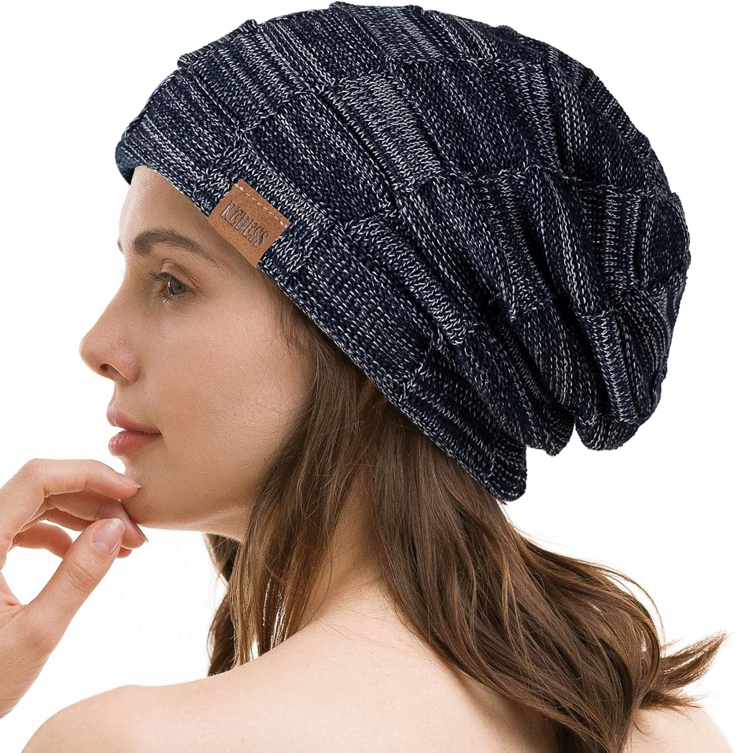 Beanie Hat for Men and Women Winter Warm Hats Knit Slouchy Thick Skull Cap
