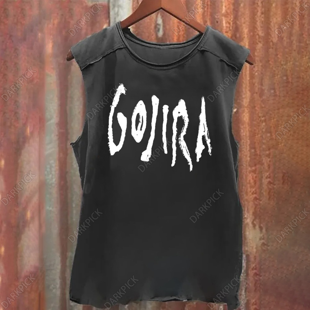 Unisex Vintage Washed Gojira Heavy Metal Band Tank Top