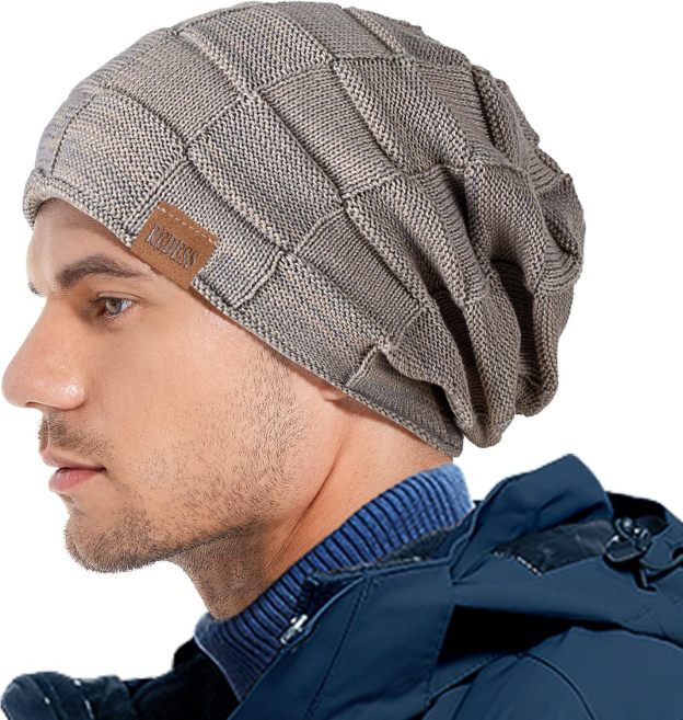  Beanie Hat for Men and Women Winter Warm Hats Knit Slouchy Thick Skull Cap