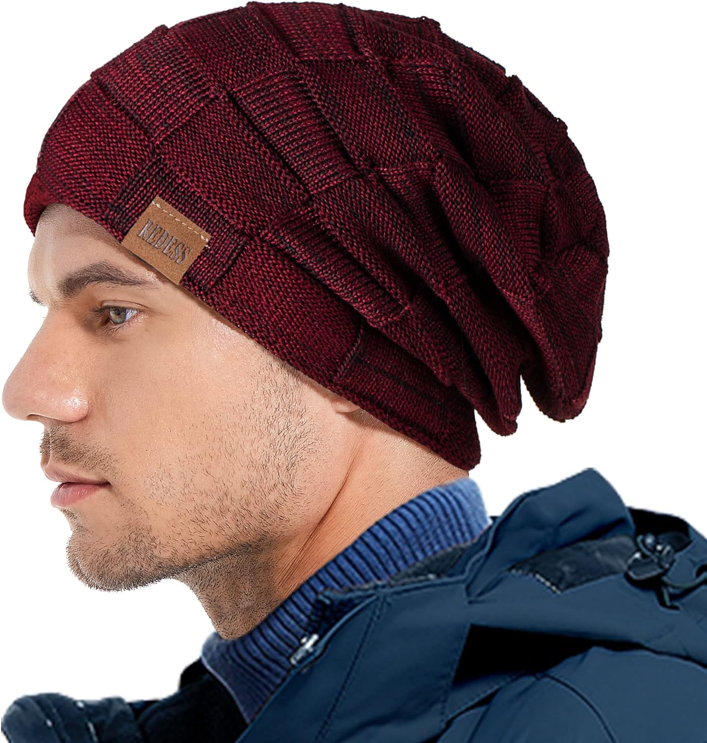  Beanie Hat for Men and Women Winter Warm Hats Knit Slouchy Thick Skull Cap