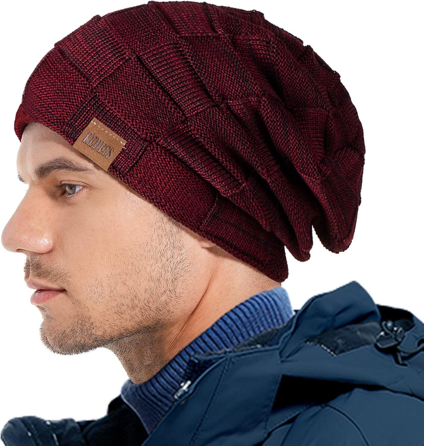  Beanie Hat for Men and Women Winter Warm Hats Knit Slouchy Thick Skull Cap
