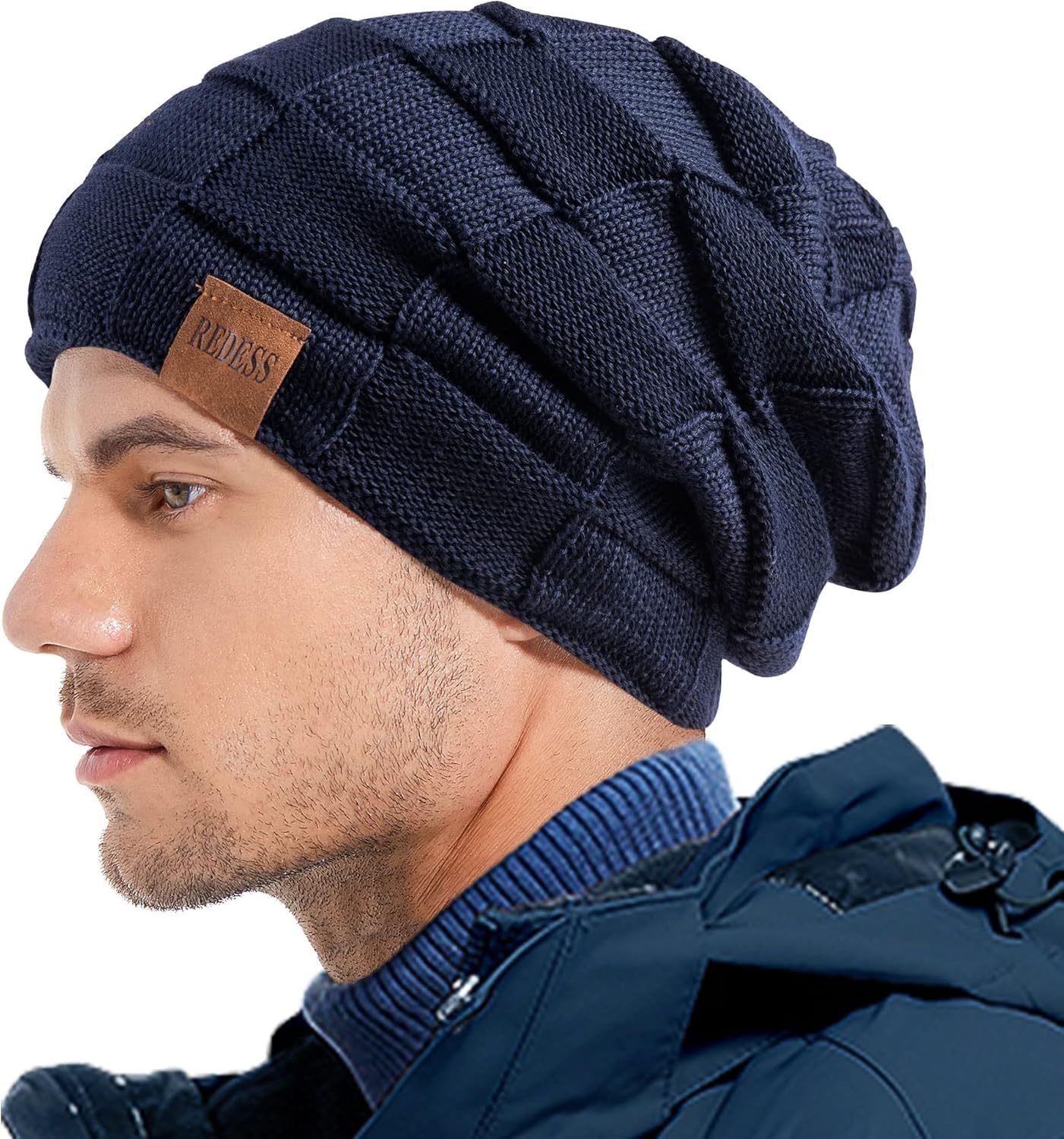  Beanie Hat for Men and Women Winter Warm Hats Knit Slouchy Thick Skull Cap
