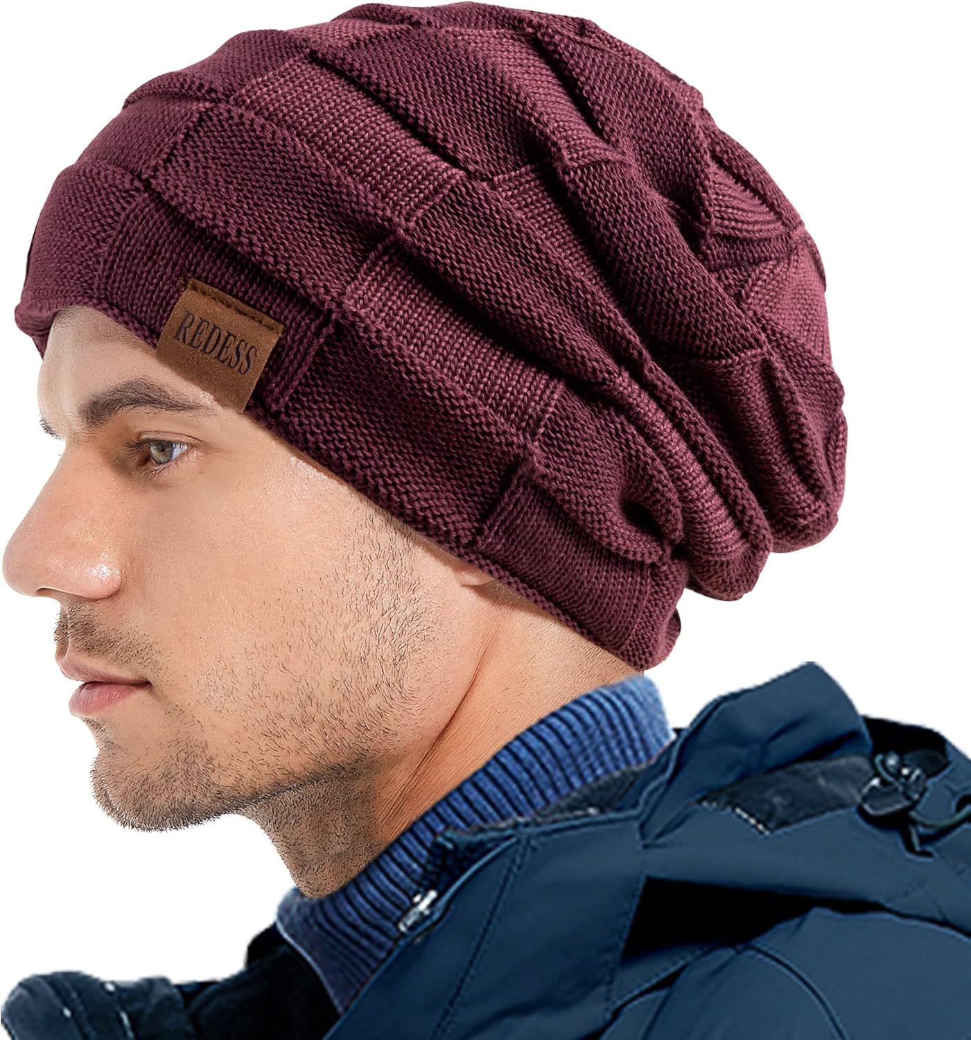  Beanie Hat for Men and Women Winter Warm Hats Knit Slouchy Thick Skull Cap