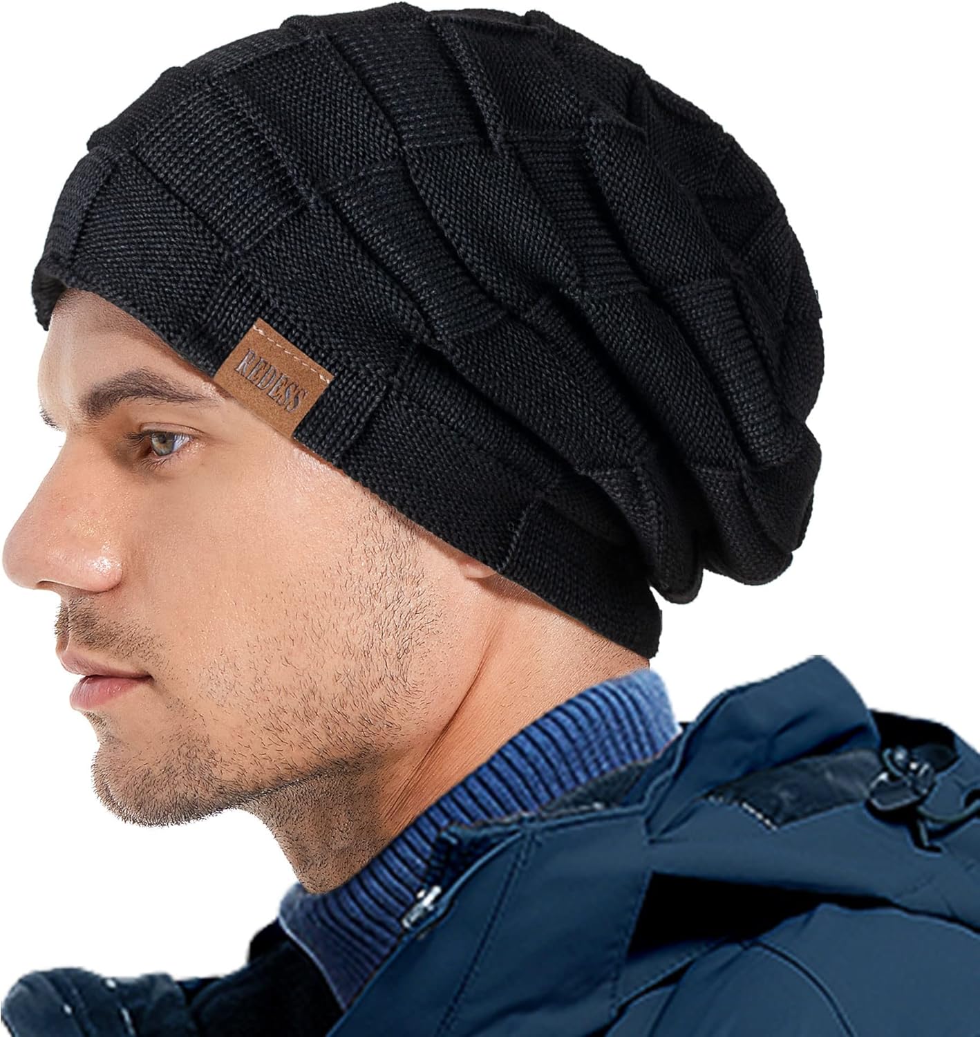  Beanie Hat for Men and Women Winter Warm Hats Knit Slouchy Thick Skull Cap