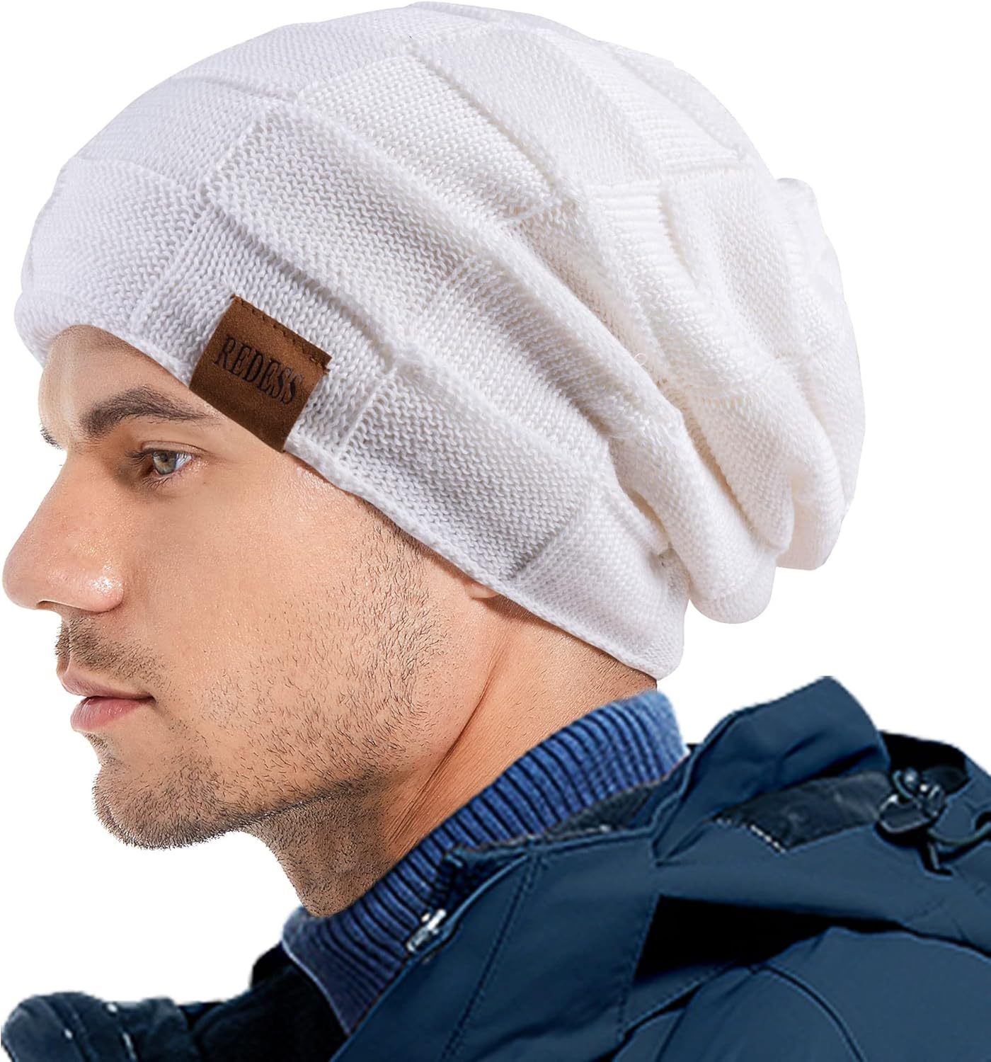  Beanie Hat for Men and Women Winter Warm Hats Knit Slouchy Thick Skull Cap