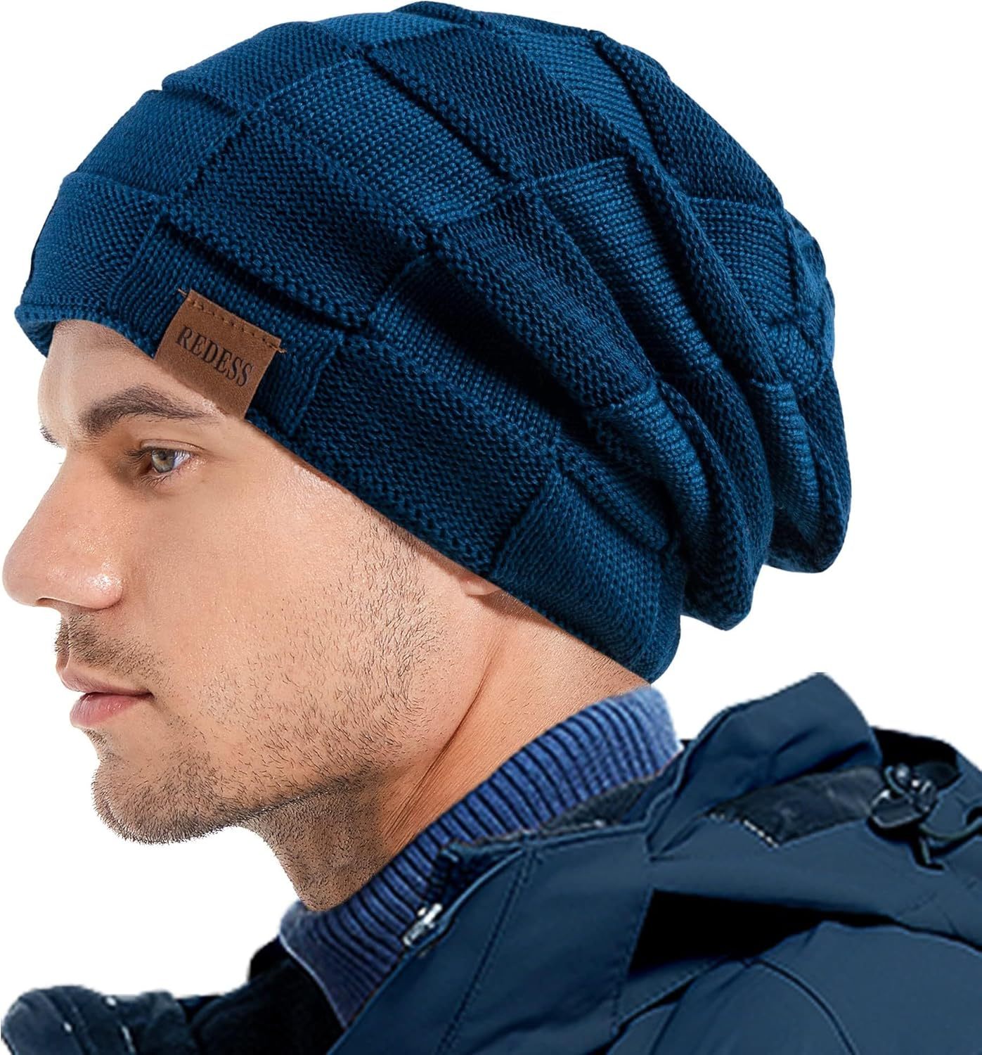  Beanie Hat for Men and Women Winter Warm Hats Knit Slouchy Thick Skull Cap
