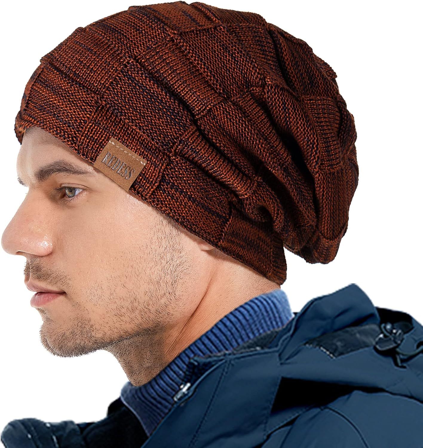  Beanie Hat for Men and Women Winter Warm Hats Knit Slouchy Thick Skull Cap