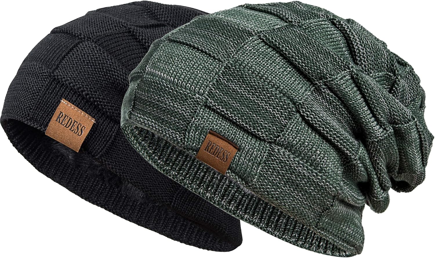  Beanie Hat for Men and Women Winter Warm Hats Knit Slouchy Thick Skull Cap