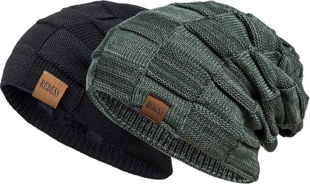  Beanie Hat for Men and Women Winter Warm Hats Knit Slouchy Thick Skull Cap