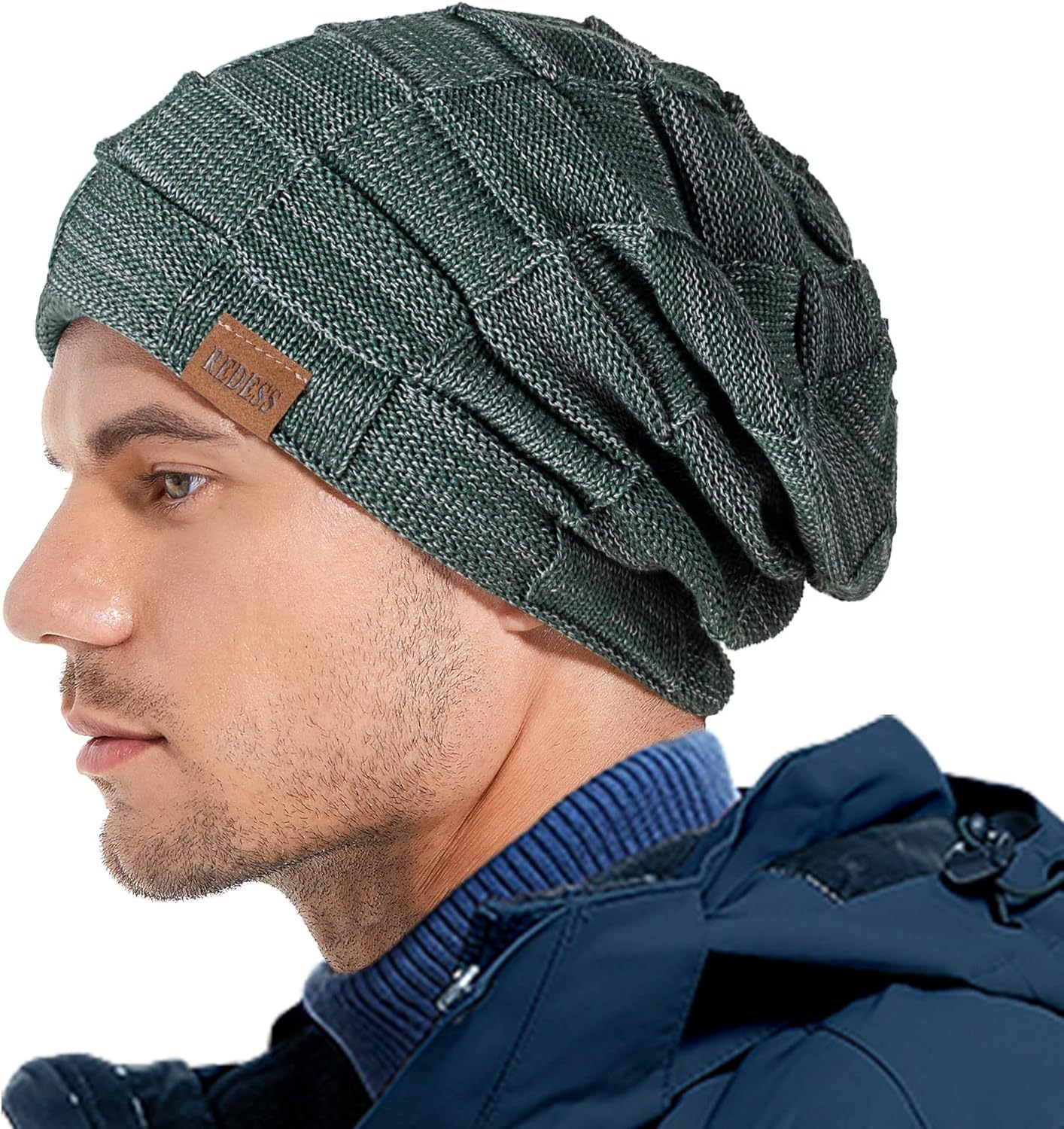  Beanie Hat for Men and Women Winter Warm Hats Knit Slouchy Thick Skull Cap