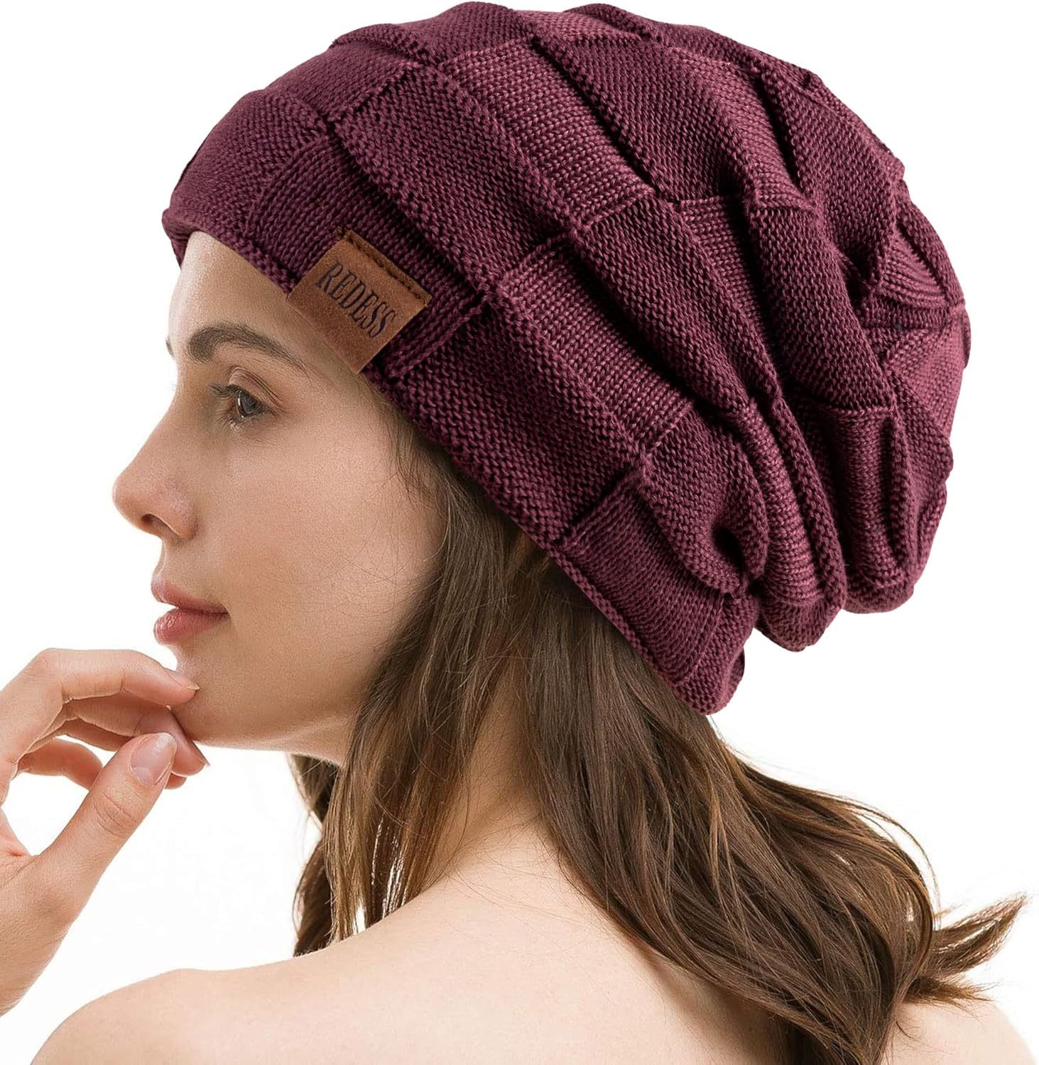  Beanie Hat for Men and Women Winter Warm Hats Knit Slouchy Thick Skull Cap