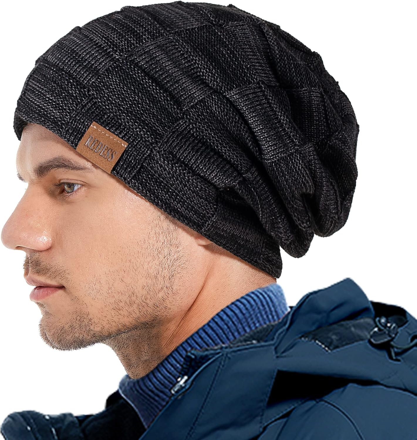  Beanie Hat for Men and Women Winter Warm Hats Knit Slouchy Thick Skull Cap