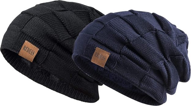  Beanie Hat for Men and Women Winter Warm Hats Knit Slouchy Thick Skull Cap