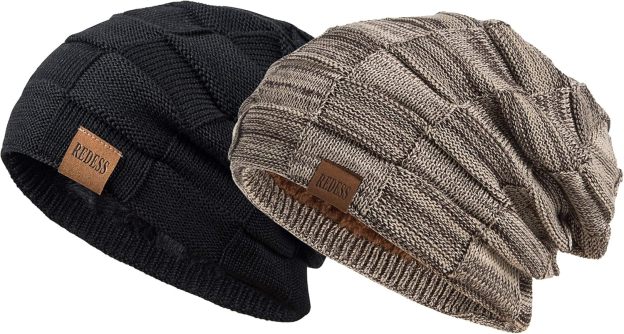  Beanie Hat for Men and Women Winter Warm Hats Knit Slouchy Thick Skull Cap