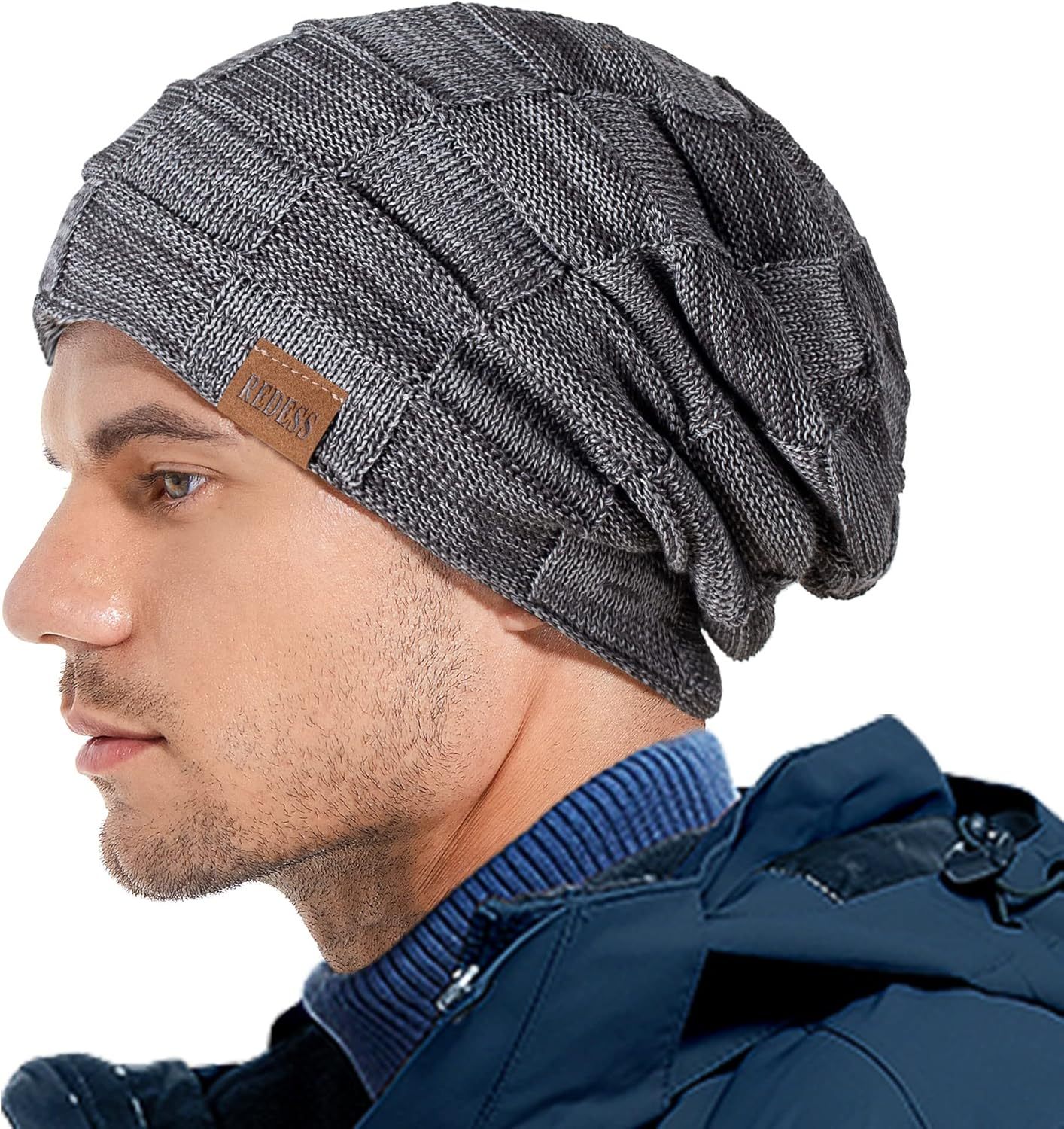  Beanie Hat for Men and Women Winter Warm Hats Knit Slouchy Thick Skull Cap