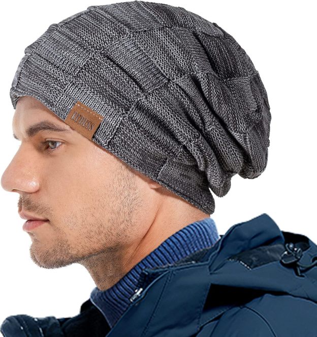  Beanie Hat for Men and Women Winter Warm Hats Knit Slouchy Thick Skull Cap