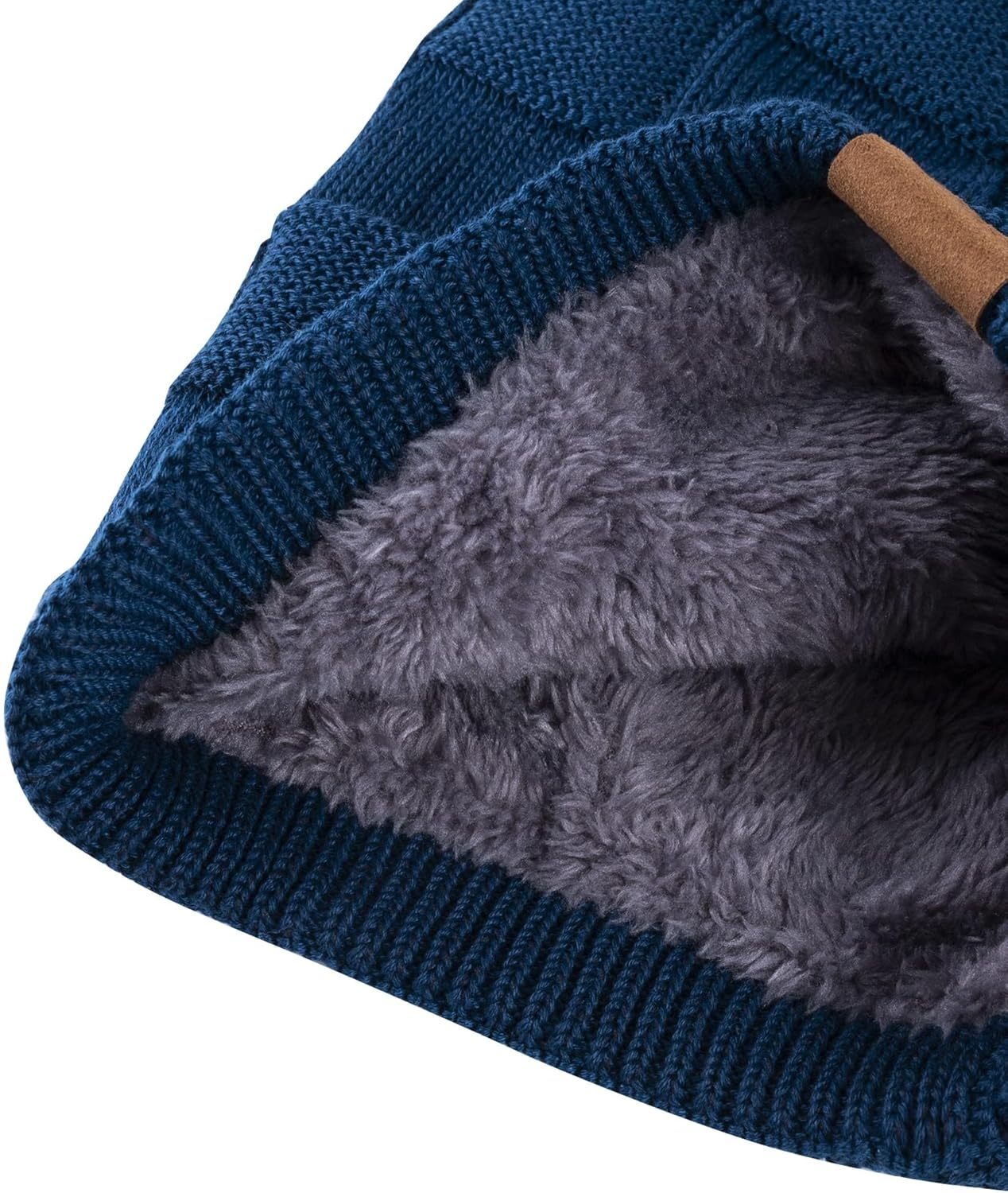  Beanie Hat for Men and Women Winter Warm Hats Knit Slouchy Thick Skull Cap