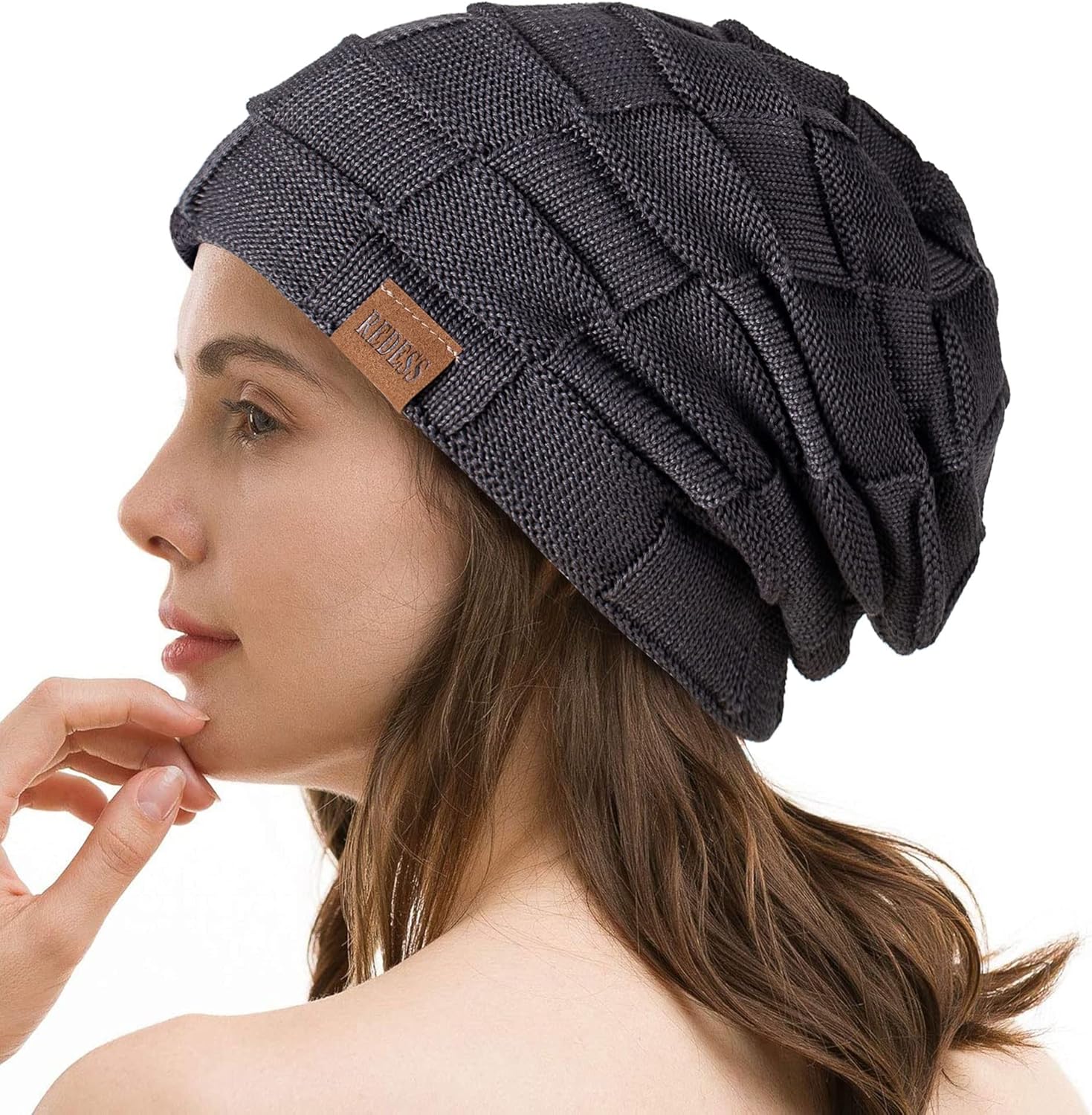  Beanie Hat for Men and Women Winter Warm Hats Knit Slouchy Thick Skull Cap