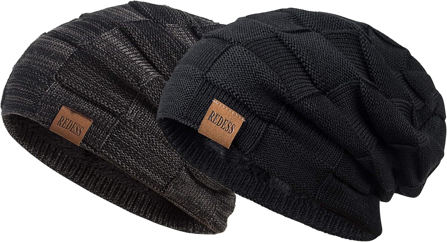  Beanie Hat for Men and Women Winter Warm Hats Knit Slouchy Thick Skull Cap