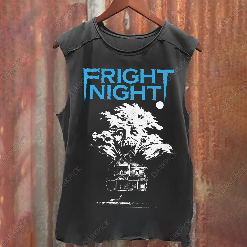 Unisex Vintage Washed Fright Night Tank Top