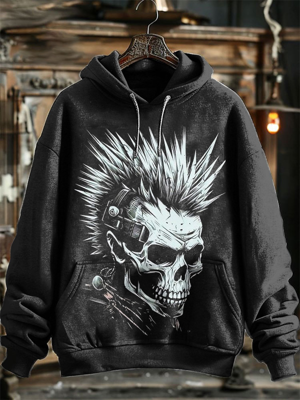 Punk Casual Printed Hoodie Sweatshirt