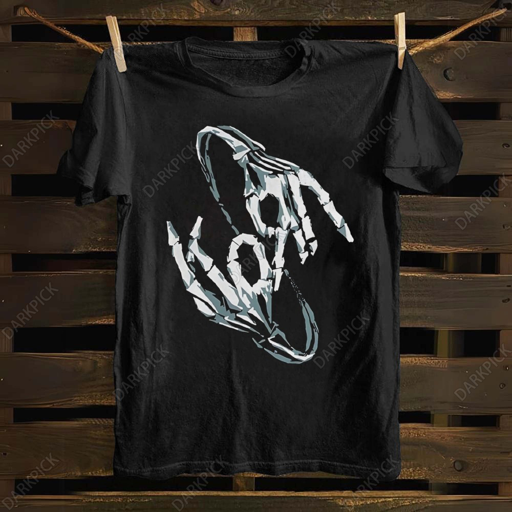 Unisex cotton Hand Skeleton Korn T-shirt