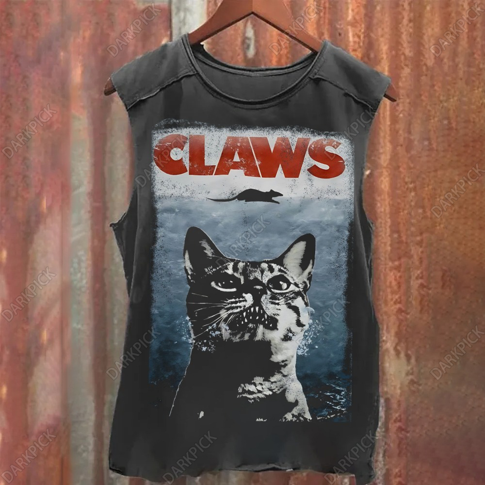 Unisex Vintage Washed Claws Tank Top