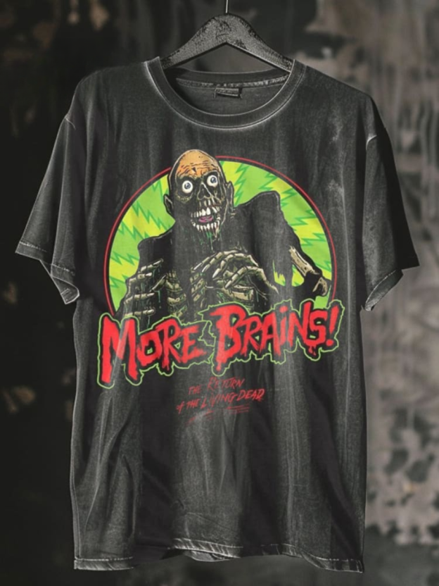 Unisex More Brains Print Casual 100% Cotton Tank Top