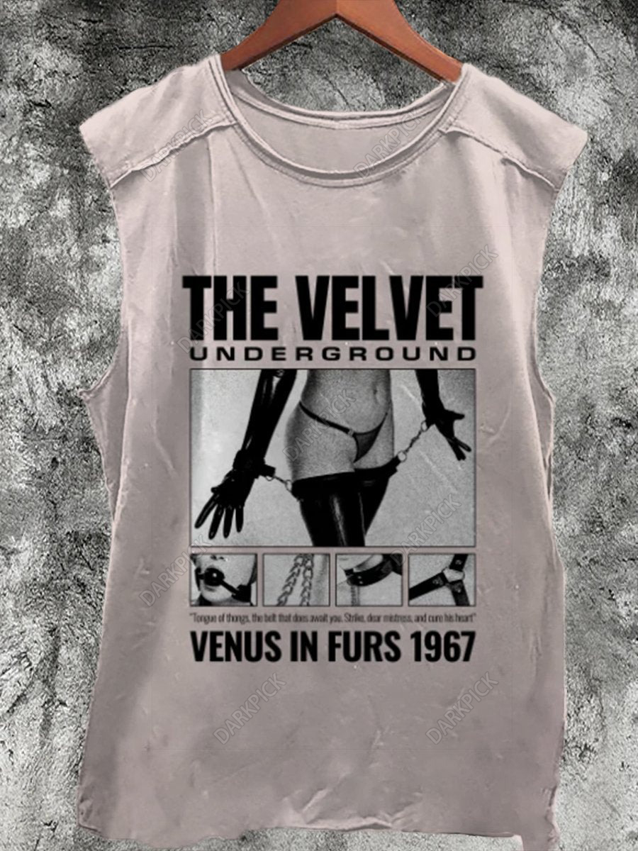 Velvet Underground - Venus Fanart Print 100% Cotton Casual Tank Top