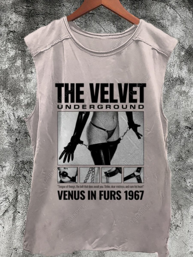 Velvet Underground - Venus Fanart Print 100% Cotton Casual Tank Top