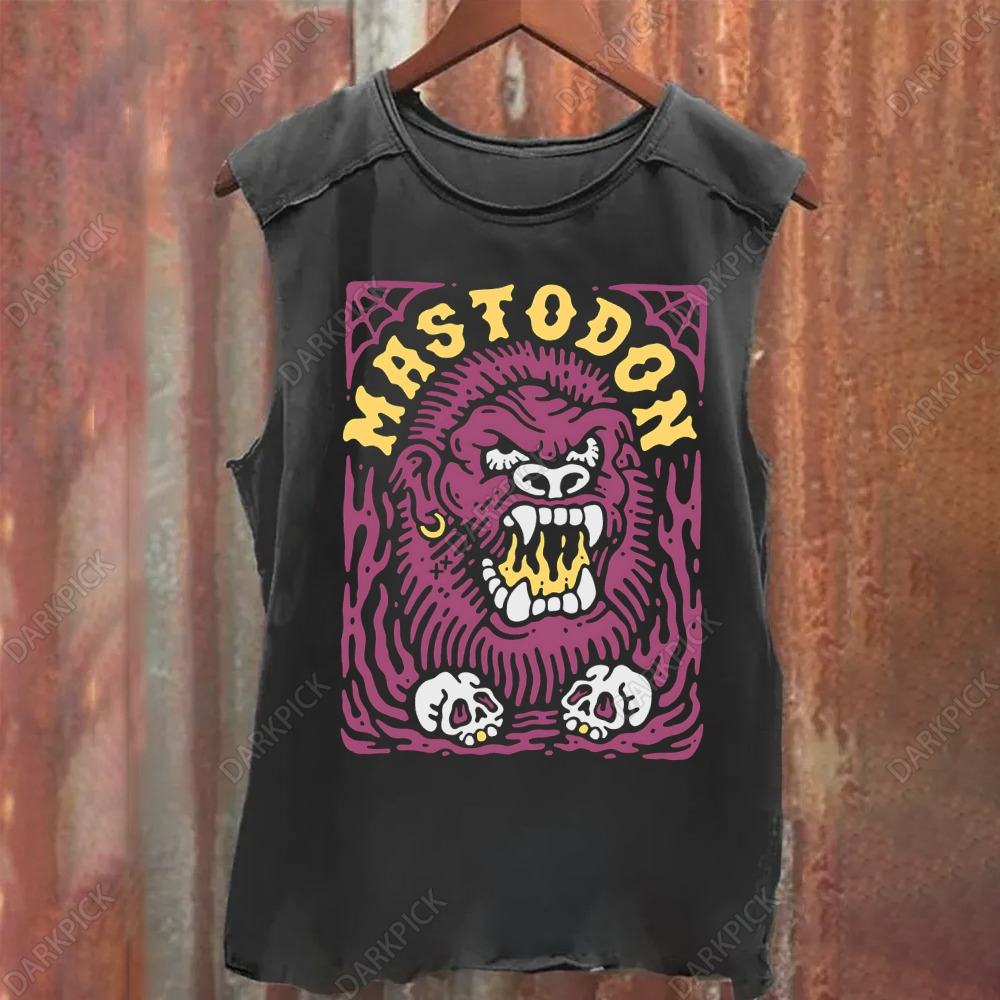 Unisex Vintage Washed  Mastodon Stockholm Tank Top