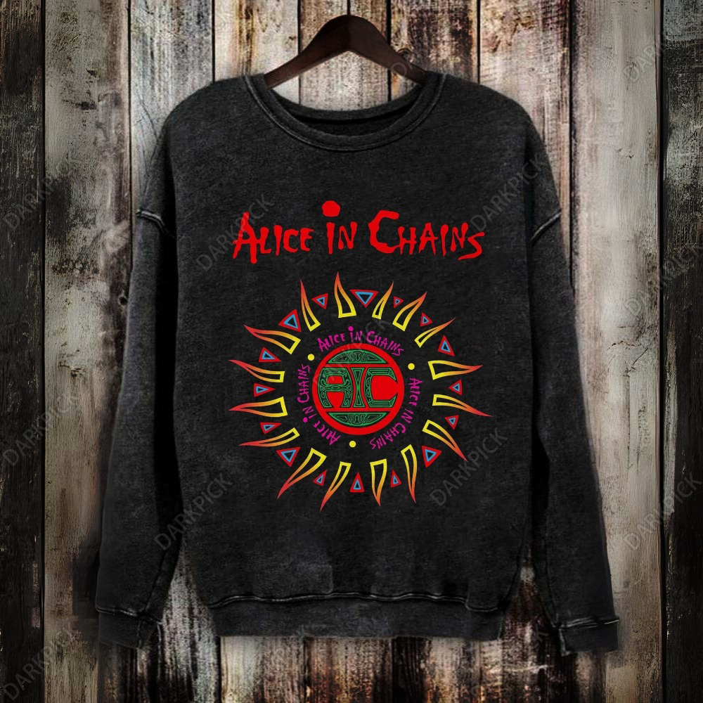 Unisex Vintage Washed Alice In Chains Sweatshirt