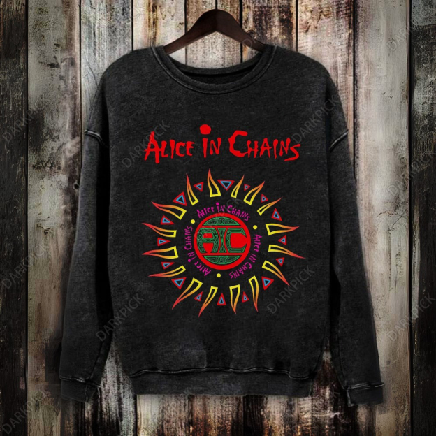 Unisex Vintage Washed Alice In Chains Sweatshirt