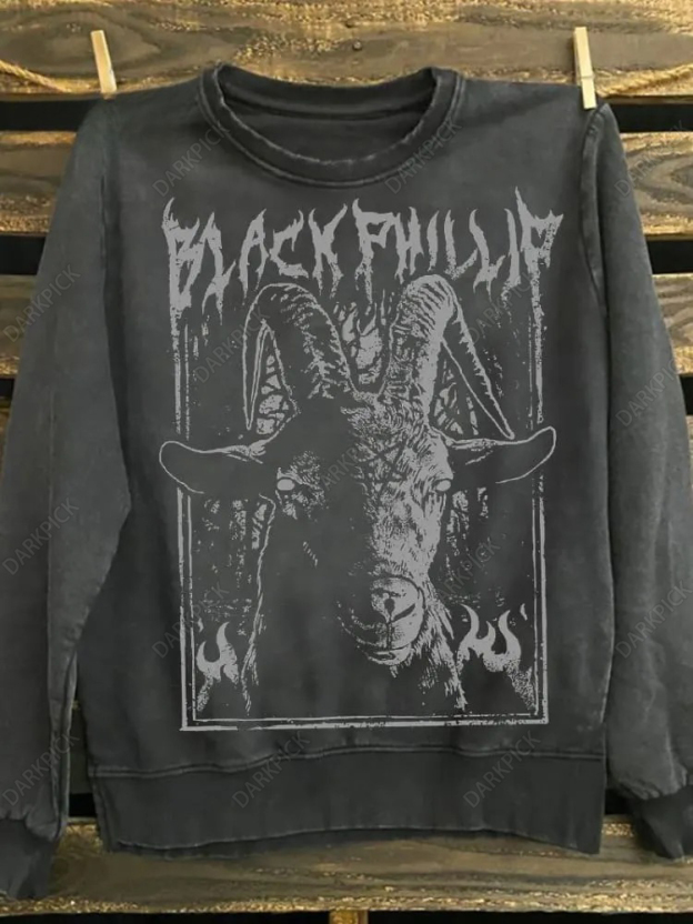 The Witch Black Phillip Print Unisex 100% Cotton Sweatshirt