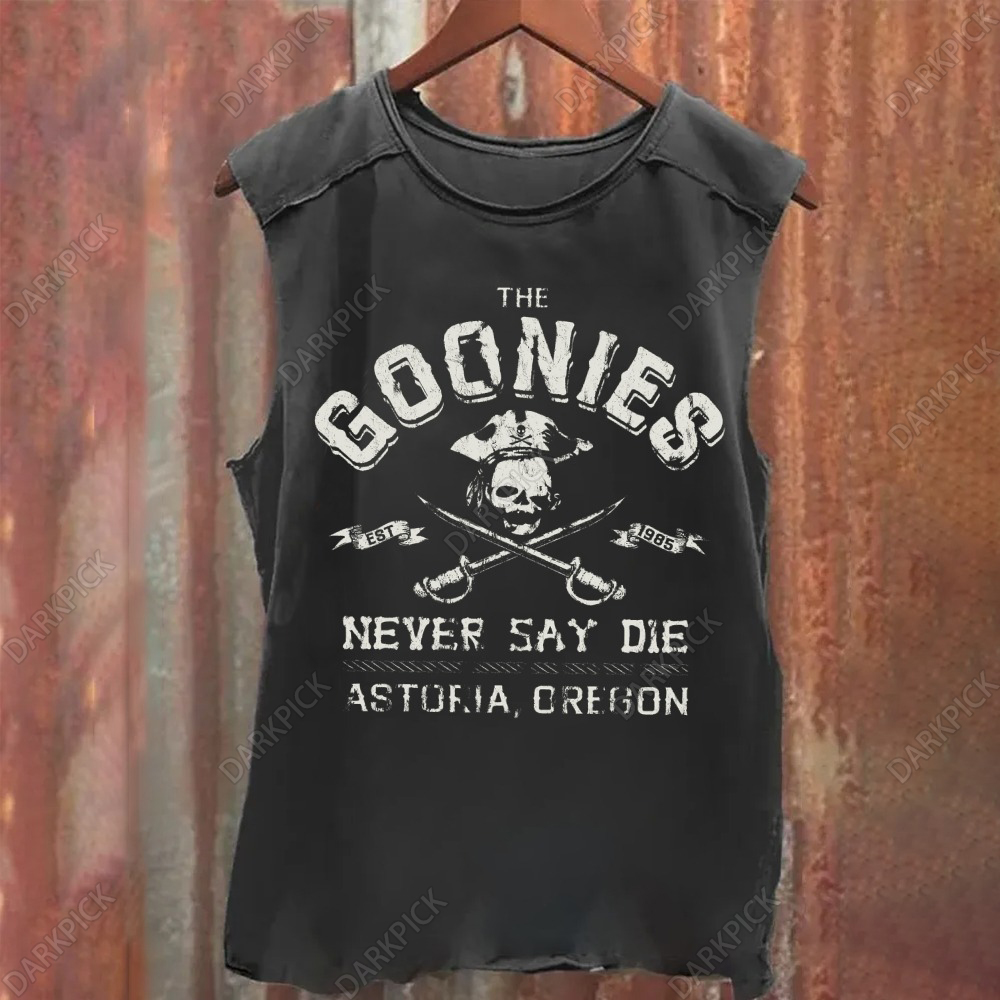 Unisex Vintage Washed The Goonies Never Say Die Tank Top
