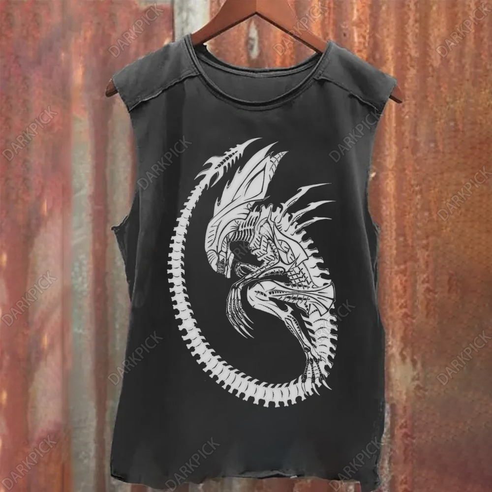 Unisex Vintage Washed Alien vs. Predator Tank Top