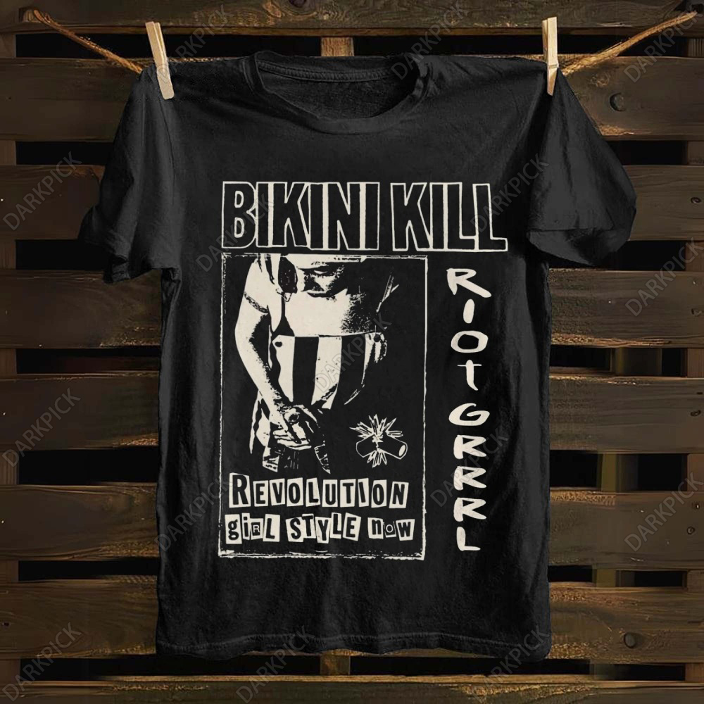 Unisex cotton Bikini Kill Rock Band T-shirt