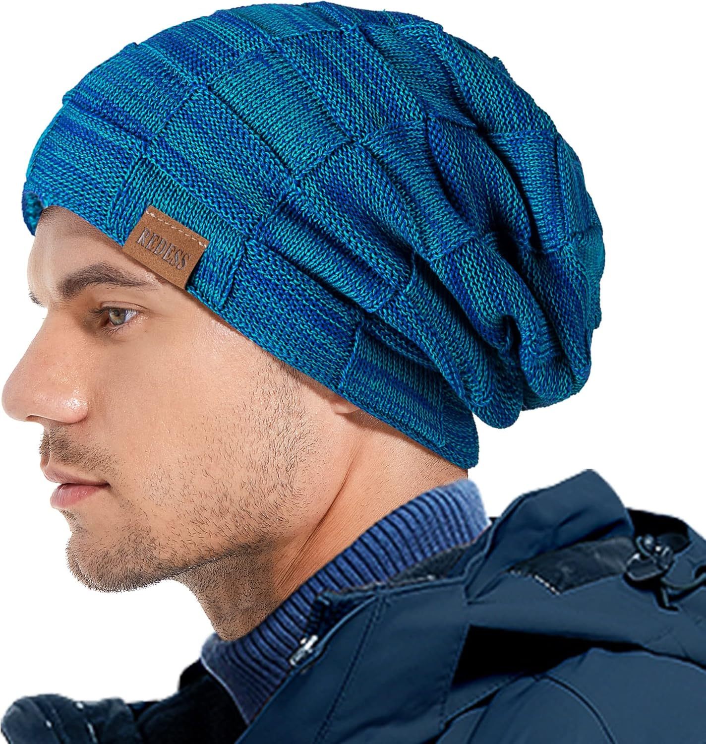  Beanie Hat for Men and Women Winter Warm Hats Knit Slouchy Thick Skull Cap