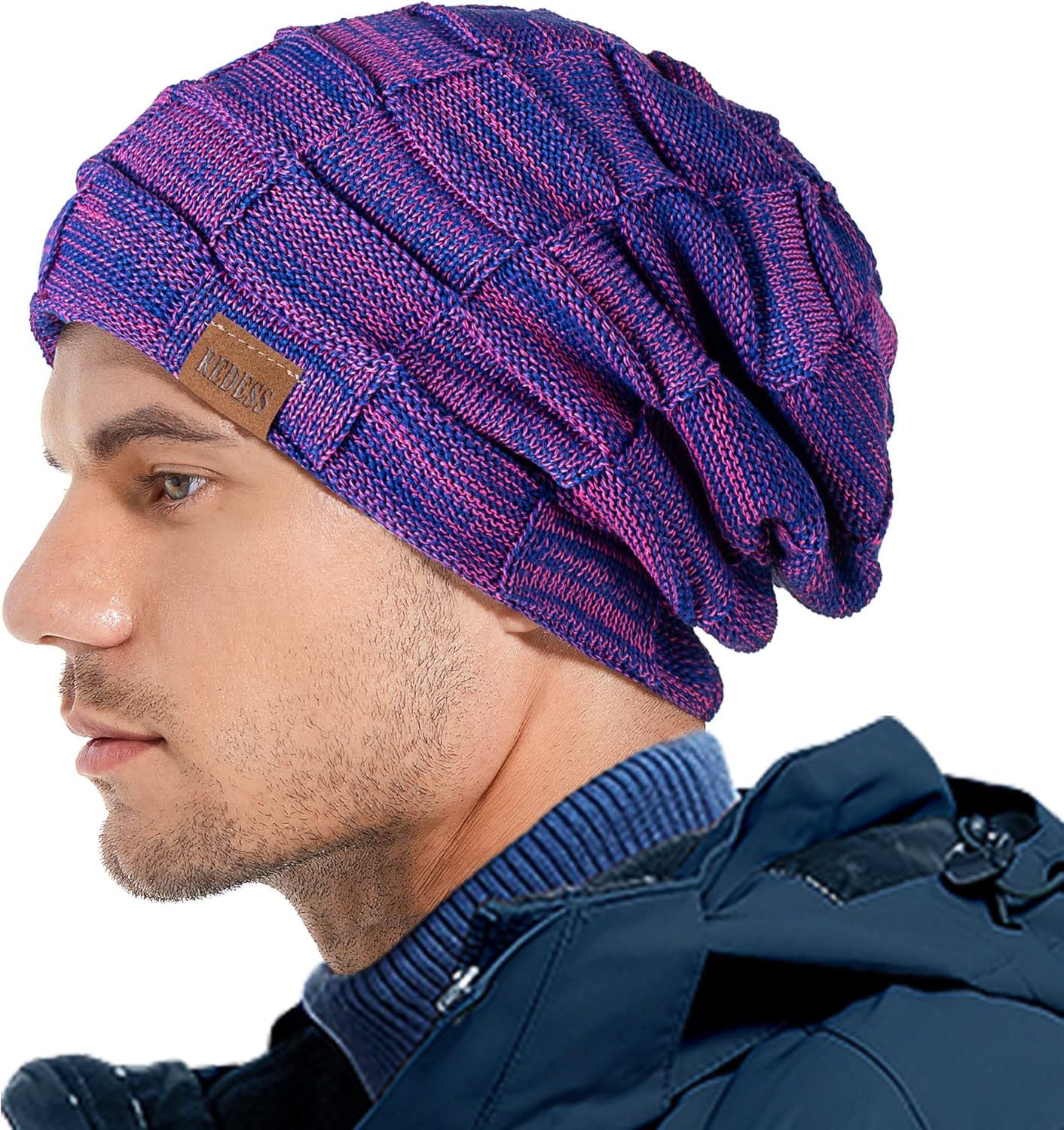  Beanie Hat for Men and Women Winter Warm Hats Knit Slouchy Thick Skull Cap