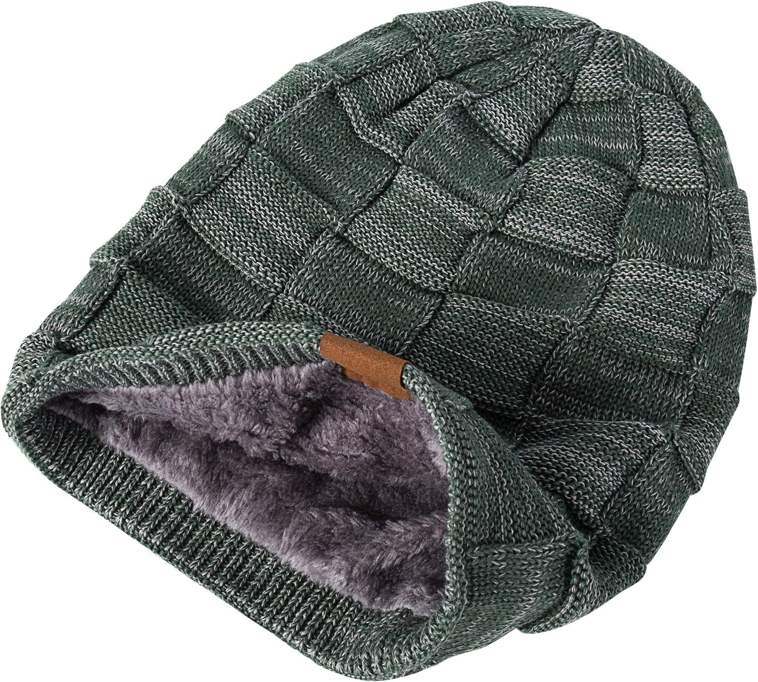  Beanie Hat for Men and Women Winter Warm Hats Knit Slouchy Thick Skull Cap