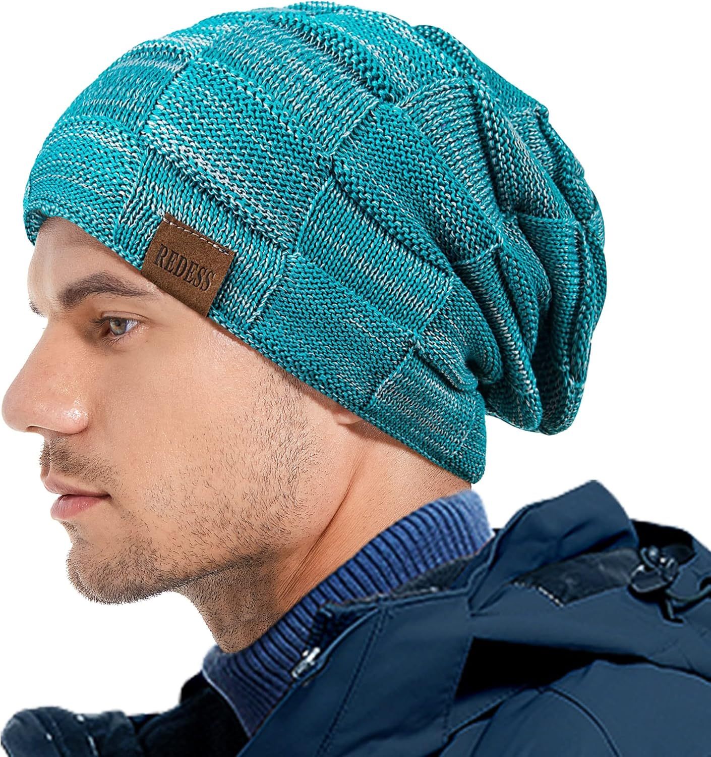  Beanie Hat for Men and Women Winter Warm Hats Knit Slouchy Thick Skull Cap