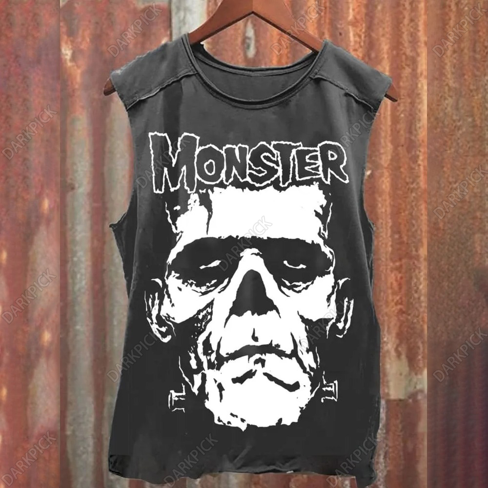 Unisex Monster Skull 100% cotton Tank Top