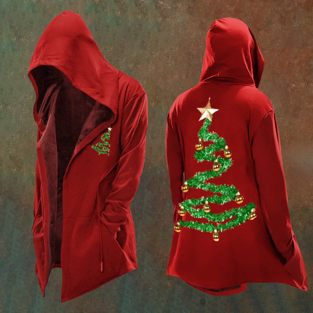Men's Abstract Christmas Tree 3d Inspired Hooded Jacket