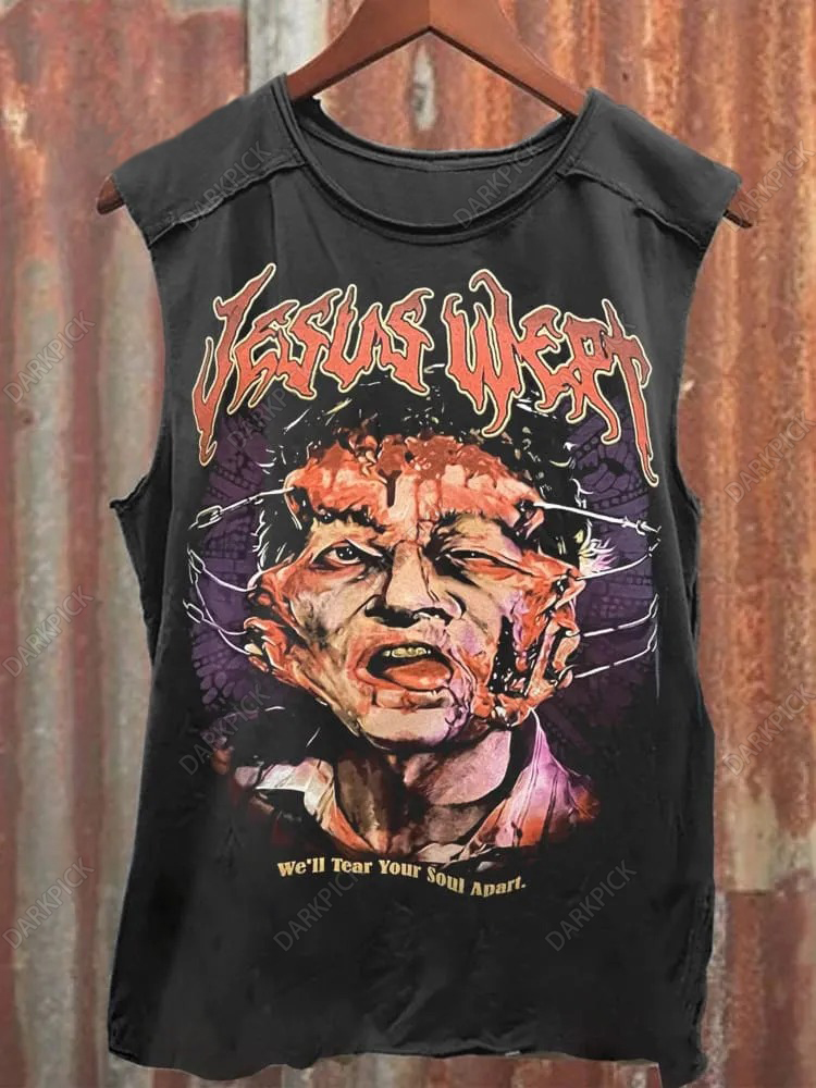 Unisex Zombie We'll Tear Your Soul Apart Art Print Casual Tank Top
