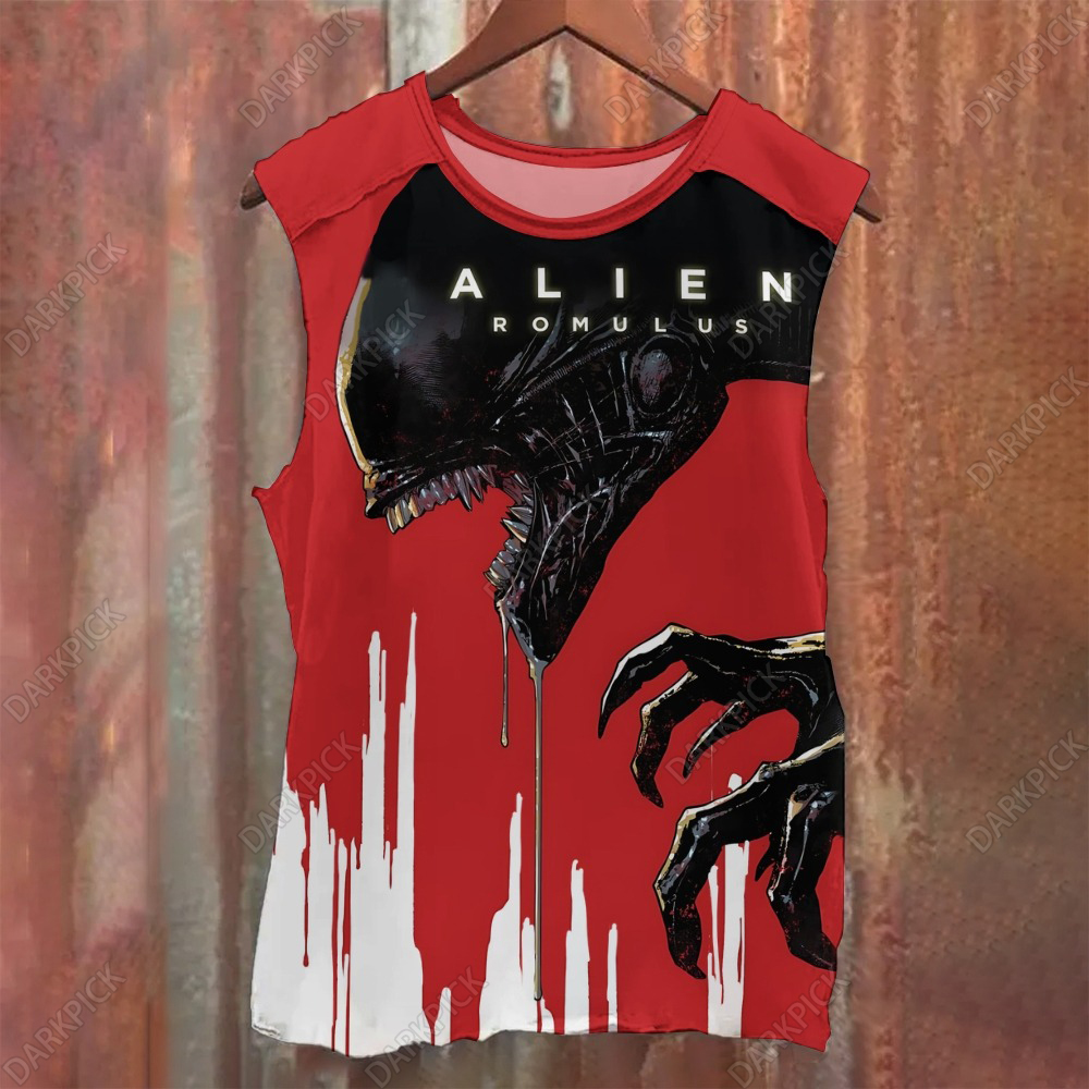 Unisex Casual ALIEN   XENOMORPH Printed Tank Top