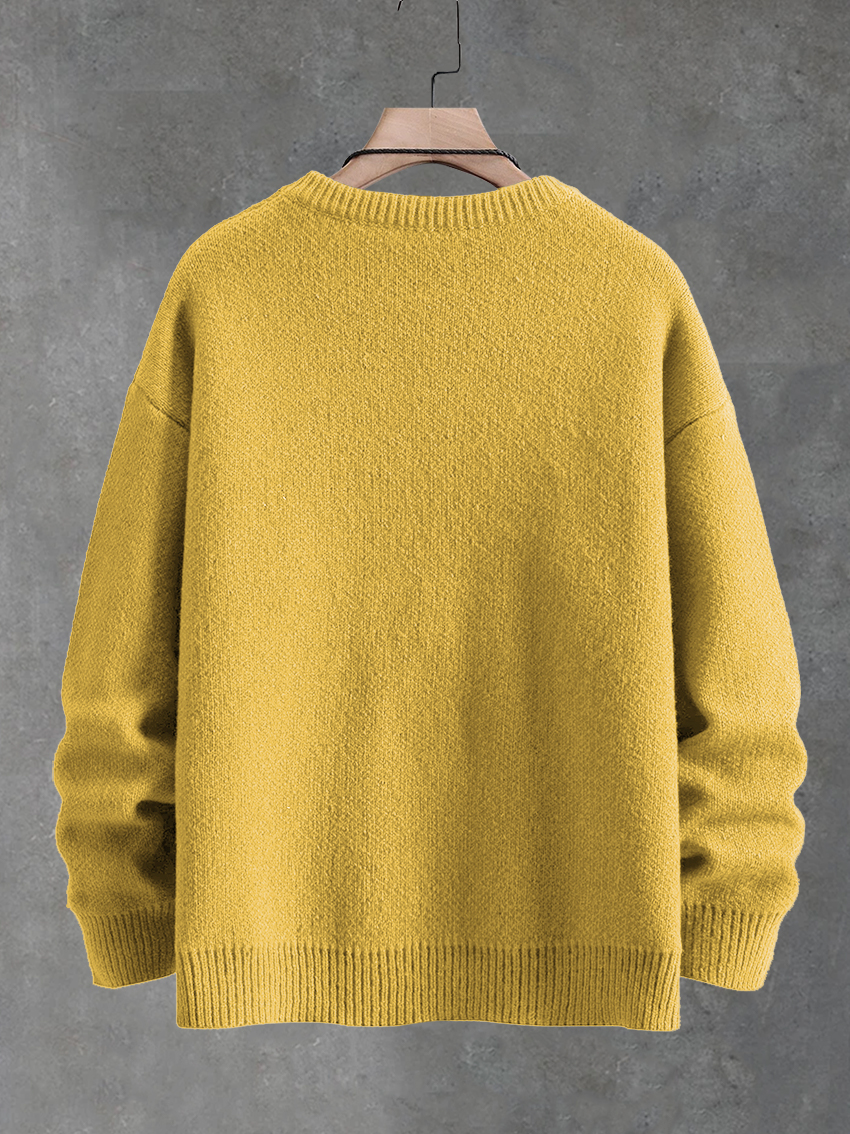 Halloween Beauty Print Knit Pullover Sweater