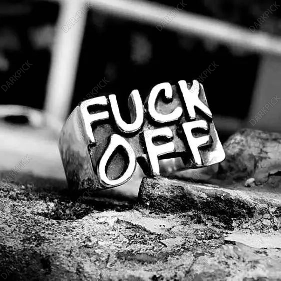 F**K Off Stainless Steel Simple Ring