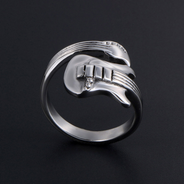 Retro Gothic Punk Style Ring Guitar Music Ring